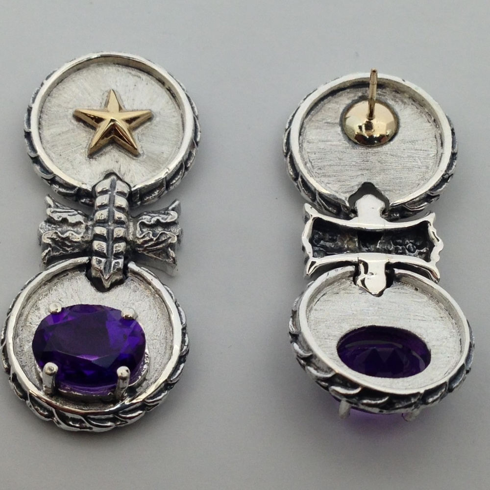 Natural Amethyst Earrings